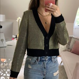 Superdown Lorraine Metallic Sweater Gold XS